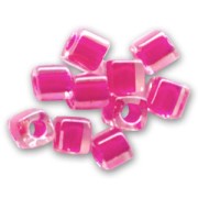 Miyuki cubes 1.8mm SB18-0209 - Fuchsia Lined Crystal x10g|raw }}