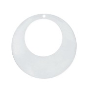 925 sterling silver 25mm Round openwork hoop earring pendant x1