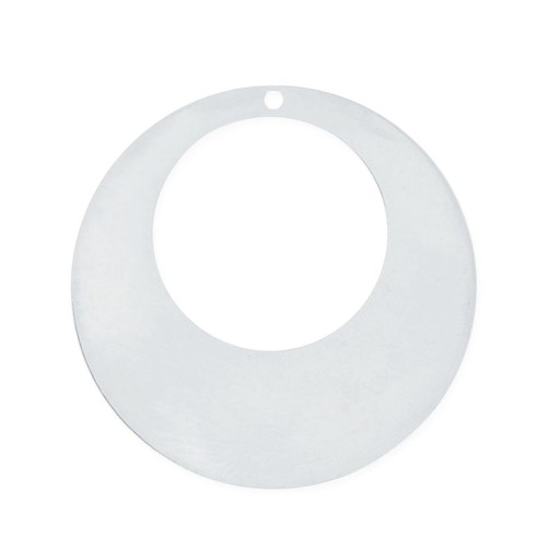 925 sterling silver 25mm Round openwork hoop earring pendant x1