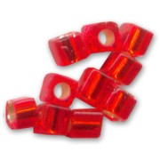 Miyuki cubes 1.8mm SB18-0010 - Flame Red Silver Lined x10g