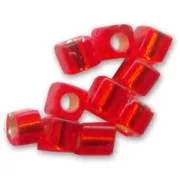 Miyuki cubes 1.8mm SB18-0010 - Flame Red Silver Lined x10g