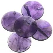 25mm Round cabochon -Amethyst x1