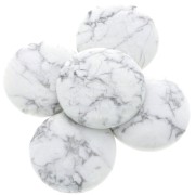 25mm Round cabochon - Howlite x1