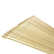 Assortment of 15 bamboo knitting needles - 2mm to 10mm - Natural