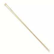 3mm Bamboo knitting needles - 34 cm - Natural x2