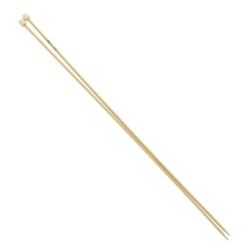 3mm Bamboo knitting needles - 34 cm - Natural x2