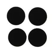 22mm Felt round refill for fragrance diffuser pendant - Black x4