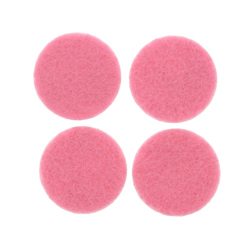 22mm Felt round refill for fragrance diffuser pendant - Pink x4