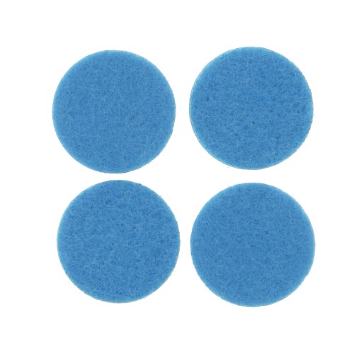 22mm Felt round refill for fragrance diffuser pendant - Blue x4