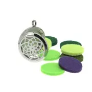 Stainless steel fragrance diffuser medallion and 10 refills - Rosette x1