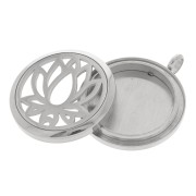 Stainless steel fragrance diffuser medallion and 10 refills - Lotus Flower x1