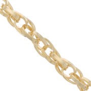 Chain oval links 6.5x4.5mm Fine Gold Plated x1m