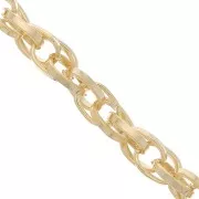 Chain oval links 6.5x4.5mm Fine Gold Plated x1m