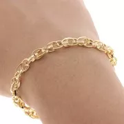 Chain oval links 6.5x4.5mm Fine Gold Plated x1m