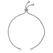 Adjustable bracelet for a spacer - serpentine link - 304 stainless steel, 22 cm