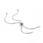 Adjustable bracelet for a spacer - serpentine link - 304 stainless steel, 22 cm