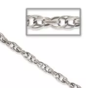 Chain oval links 8x5.6mm Old silver tone x1m