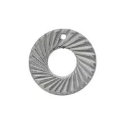 15mm Openwork round charm - Stainless Steel x1