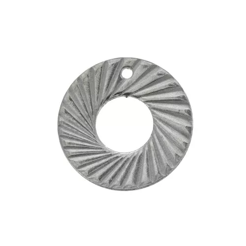 15mm Openwork round charm - Stainless Steel x1