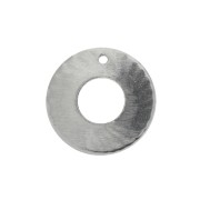 15mm Openwork round charm - Stainless Steel x1