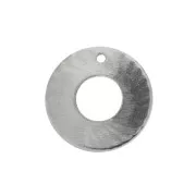 15mm Openwork round charm - Stainless Steel x1