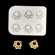 56x43x4.6mm Silicone mold for resin spacers - 4-ring chandeliers x1