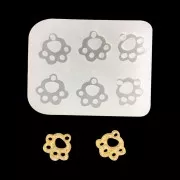 56x43x4.6mm Silicone mold for resin spacers - 4-ring chandeliers x1
