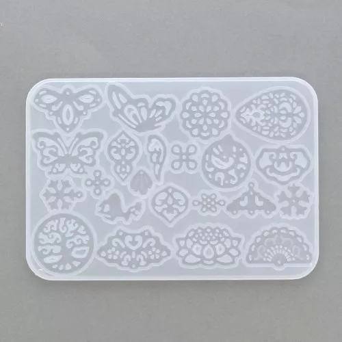 144x99x4mm Silicone mold for resin - Spacers and pendants x1