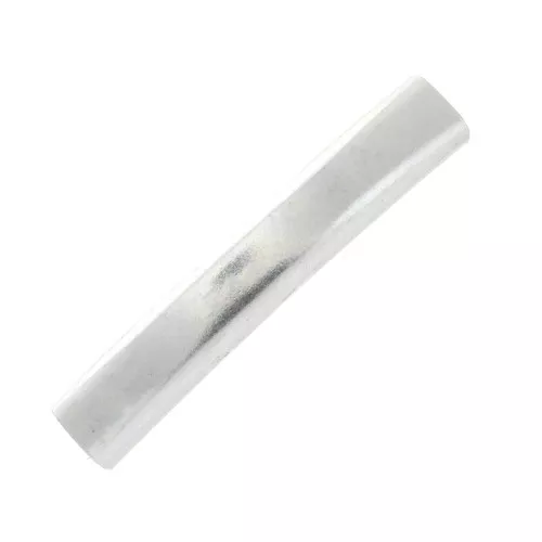35x6mm Brass slightly curved tube slider for 5mm lace - Antique Silver Plating x1