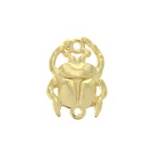 20x15mm Zamac 2-ring Beetle spacer - fine Gold plated x1