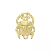 20x15mm Zamac 2-ring Beetle spacer - fine Gold plated x1