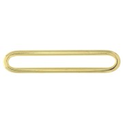 39x7.5mm Zamac rounded rectangle spacer - fine Gold plated x1