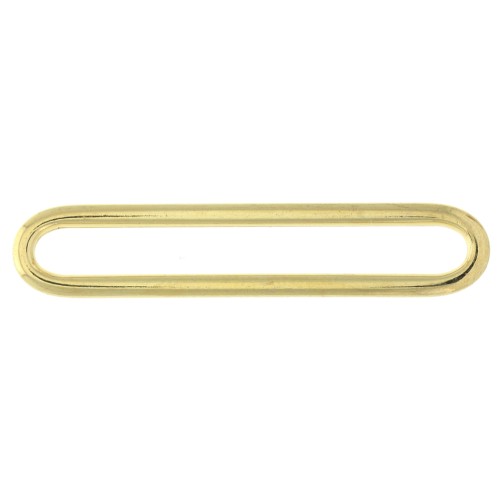 39x7.5mm Zamac rounded rectangle spacer - fine Gold plated x1