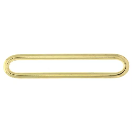 39x7.5mm Zamac rounded rectangle spacer - fine Gold plated x1
