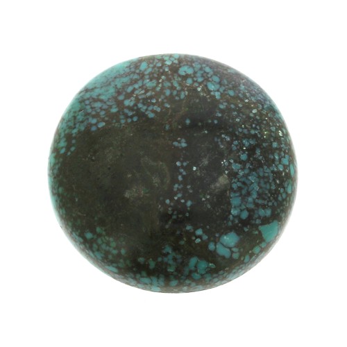 25mm Genuine Turquoise round Cabochon x1
