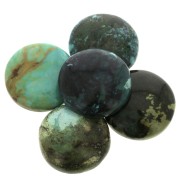 25mm Genuine Turquoise round Cabochon x1
