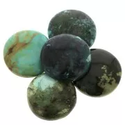 25mm Genuine Turquoise round Cabochon x1