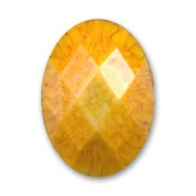 Faceted resin cabochon 18x13 mm Sunflower|raw }}