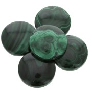 25mm Malachite round Cabochon x1