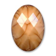 Faceted resin cabochon 18x13 mm Caramel|raw }}