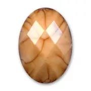 Faceted resin cabochon 18x13 mm Caramel