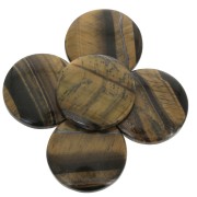 25mm Tiger's eye round Cabochon x1