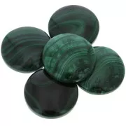 30mm Malachite round Cabochon x1