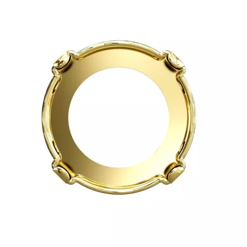 Cabochon PureCrystal setting 1122 Rivoli 14mm gold-colored