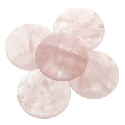 30mm Round cabochon - Rose Quartz x1