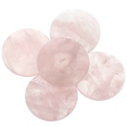 25mm Round cabochon - Rose Quartz x1