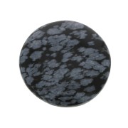 25mm Round cabochon - Speckled Obsidian x1|raw }}