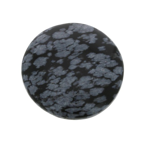 25mm Round cabochon - Speckled Obsidian x1