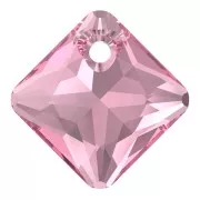 9mm Princess Cut PureCrystal 6431 pendant - Rose x1