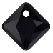 9mm Princess Cut PureCrystal 6431 pendant - Jet x1